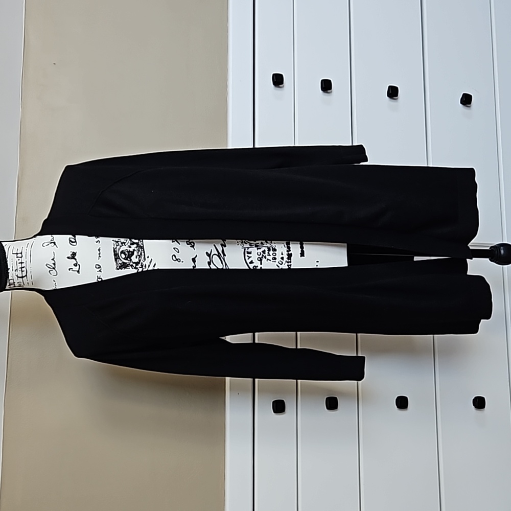 Isela Black, full length cardigan, medium